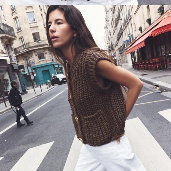 ZARA CHUNKY KNIT VEST - Picture 1 of 5